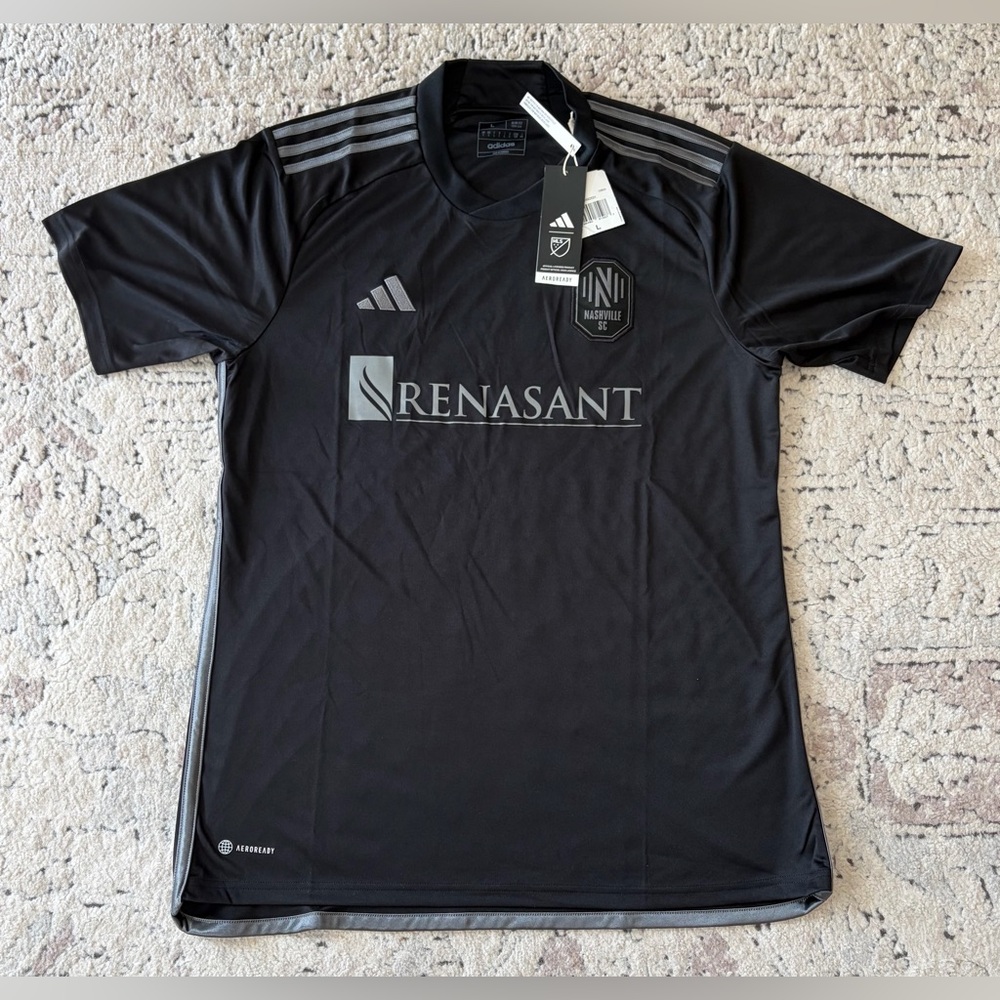Adidas Authentic Nashville SC Black 2023 IC9620 MLS Soccer Jersey Men’s Sz: L